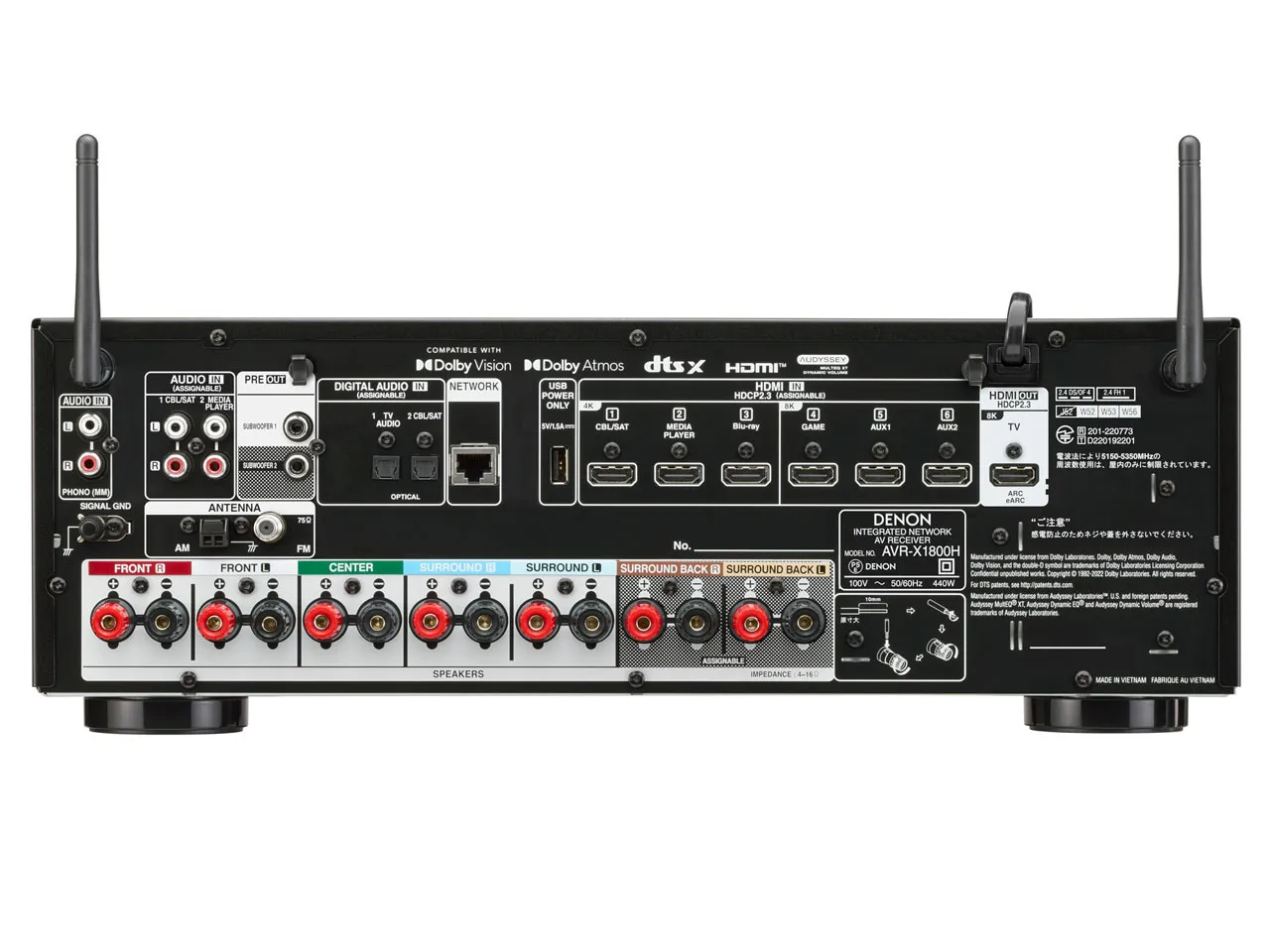 DENON AVR-X1800H-K 画像2